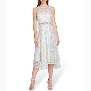 Tahari Sleeveless Embroidered Fit/Flare Dress, NWT